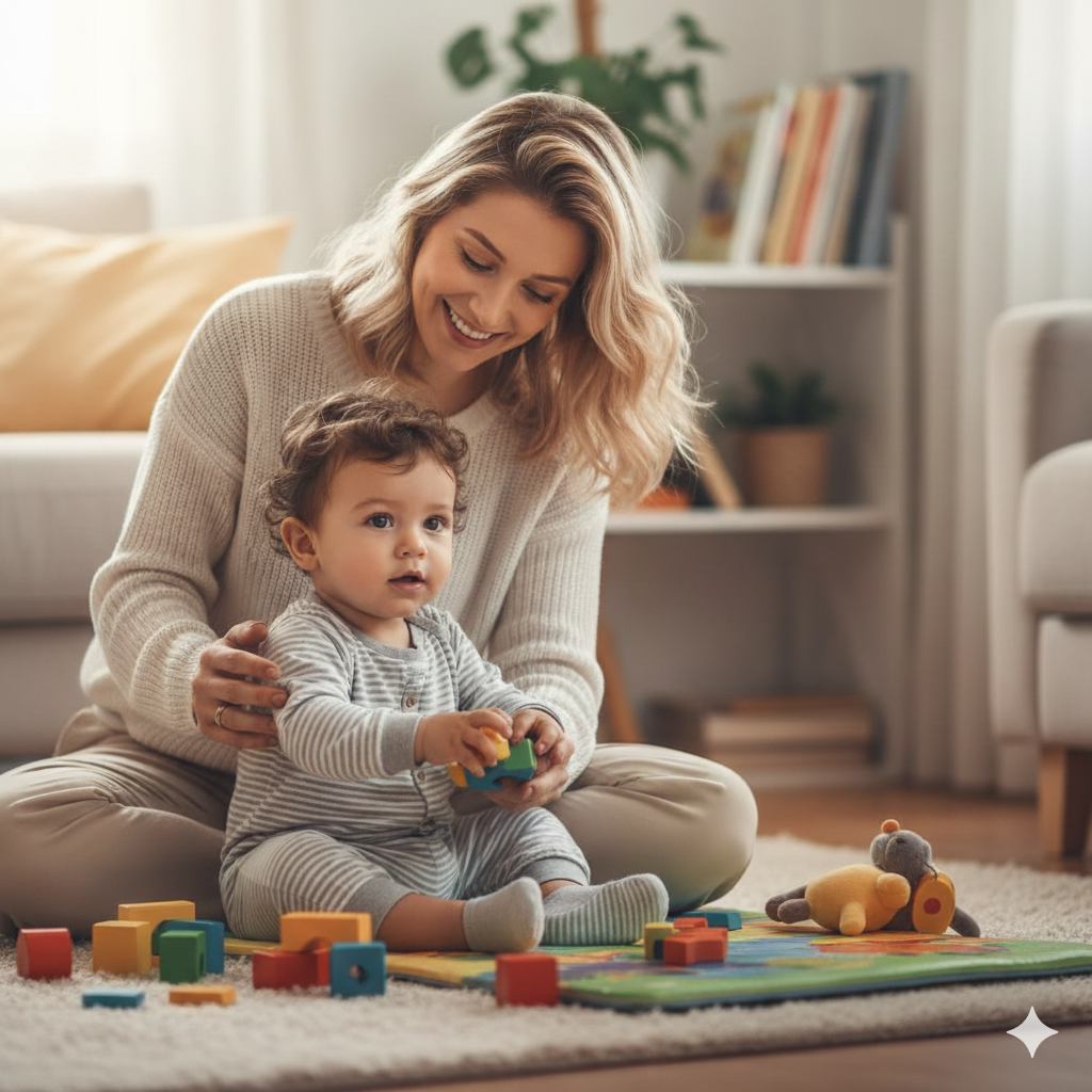 Patrícia L. com seu bebê Heitor