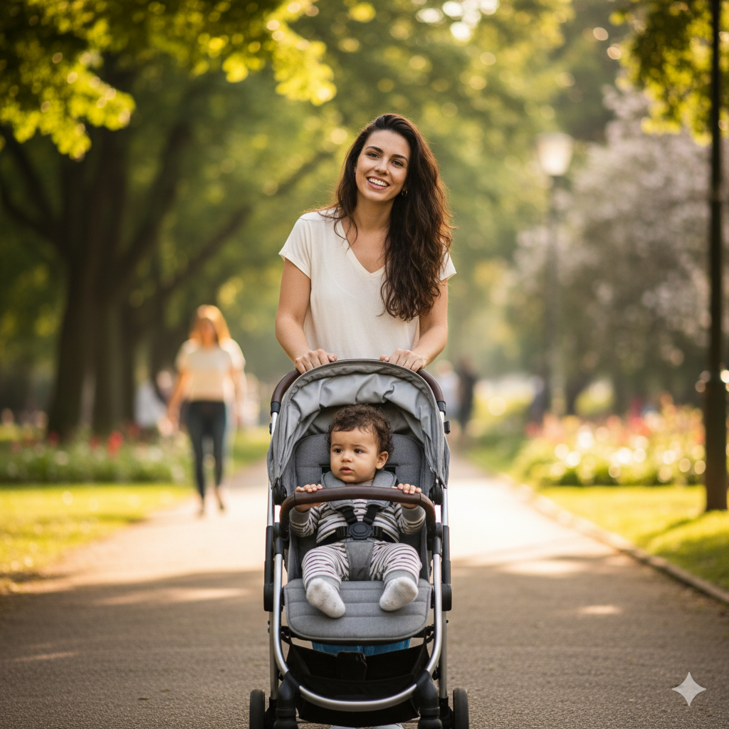 Mariana R. com seu bebê Pedro